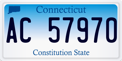 CT license plate AC57970