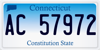 CT license plate AC57972