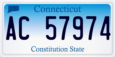 CT license plate AC57974
