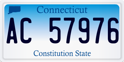 CT license plate AC57976