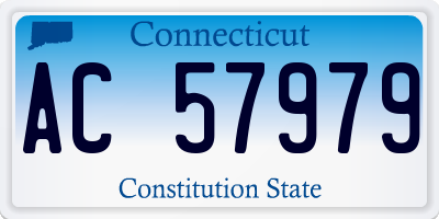 CT license plate AC57979