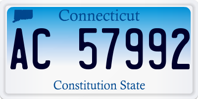 CT license plate AC57992