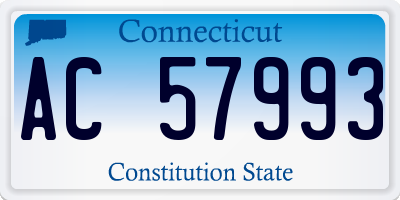 CT license plate AC57993