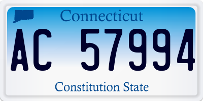 CT license plate AC57994