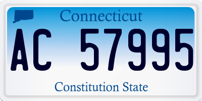 CT license plate AC57995