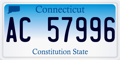 CT license plate AC57996