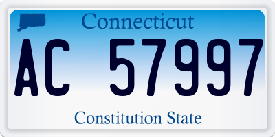 CT license plate AC57997