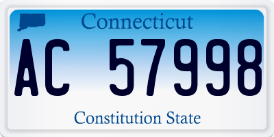 CT license plate AC57998