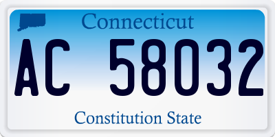 CT license plate AC58032