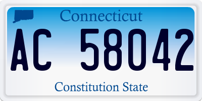 CT license plate AC58042