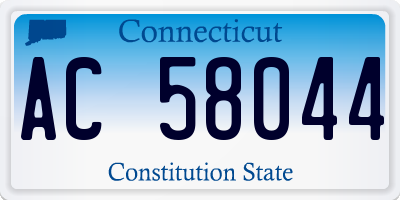 CT license plate AC58044
