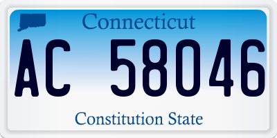 CT license plate AC58046