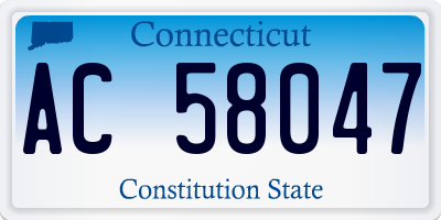 CT license plate AC58047