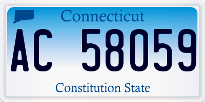 CT license plate AC58059