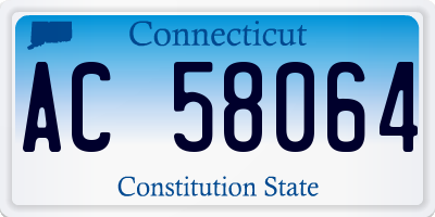 CT license plate AC58064