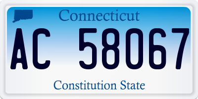 CT license plate AC58067