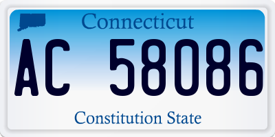 CT license plate AC58086