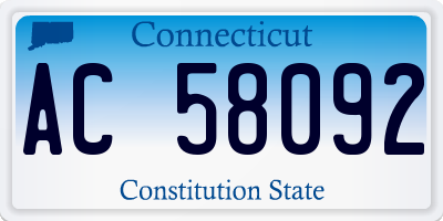 CT license plate AC58092