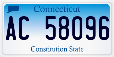 CT license plate AC58096