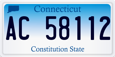 CT license plate AC58112