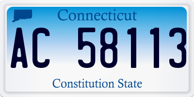 CT license plate AC58113