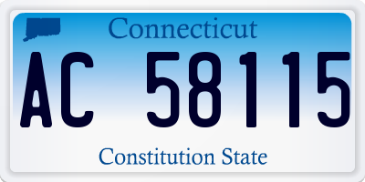 CT license plate AC58115