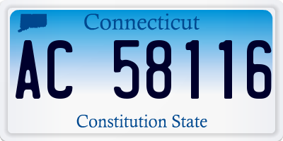 CT license plate AC58116
