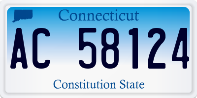 CT license plate AC58124