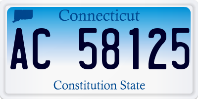 CT license plate AC58125