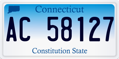 CT license plate AC58127