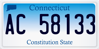 CT license plate AC58133