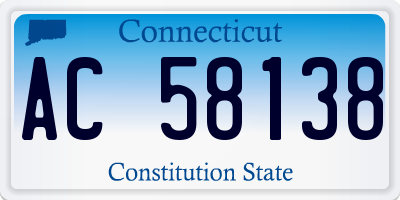 CT license plate AC58138