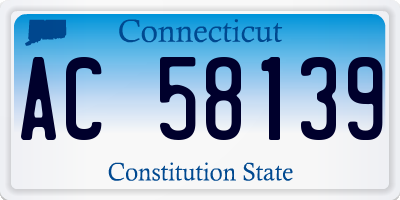 CT license plate AC58139