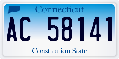 CT license plate AC58141