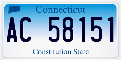 CT license plate AC58151