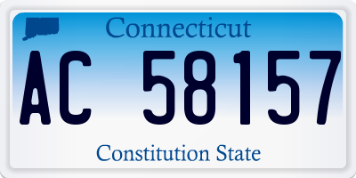 CT license plate AC58157
