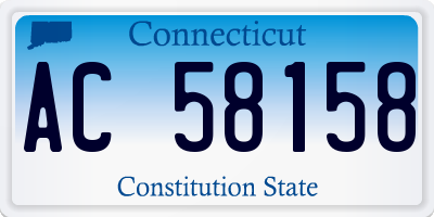 CT license plate AC58158