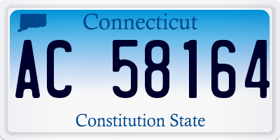CT license plate AC58164