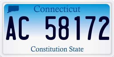 CT license plate AC58172