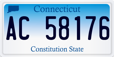 CT license plate AC58176