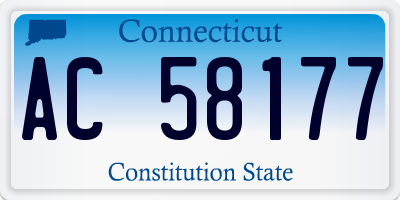 CT license plate AC58177