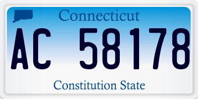 CT license plate AC58178