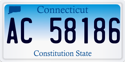 CT license plate AC58186