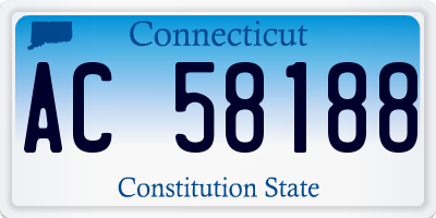 CT license plate AC58188