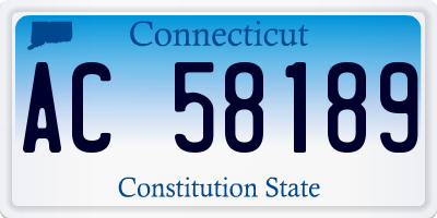 CT license plate AC58189