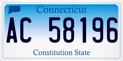 CT license plate AC58196