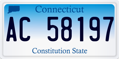 CT license plate AC58197