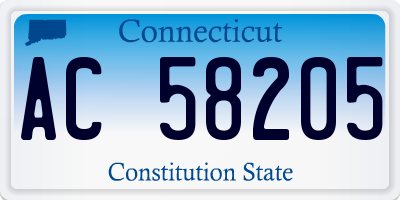 CT license plate AC58205