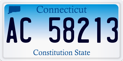 CT license plate AC58213