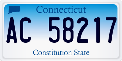 CT license plate AC58217